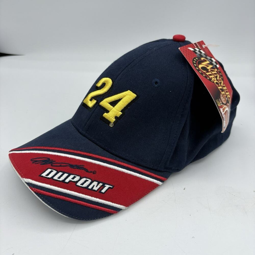 Jeff Gordon Dupont 24 Hat Cap Adult Strapback One Size NASCAR‎ Navy Blue D1